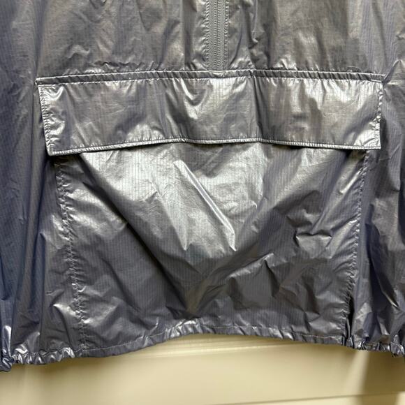 Under Armour Women's Blue Silver Woven Metallic Anorak Pullover Jacket 1/4 Zip M - Picture 8 of 12